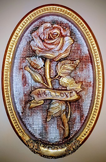 Гипсовое панно "Нежная Роза Вены"